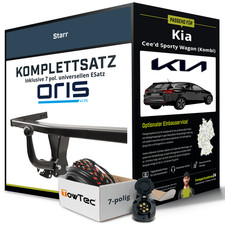 Für KIA Cee'd Sporty Wagon Typ JD Anhängerkupplung starr +eSatz 7pol uni 12- NEU