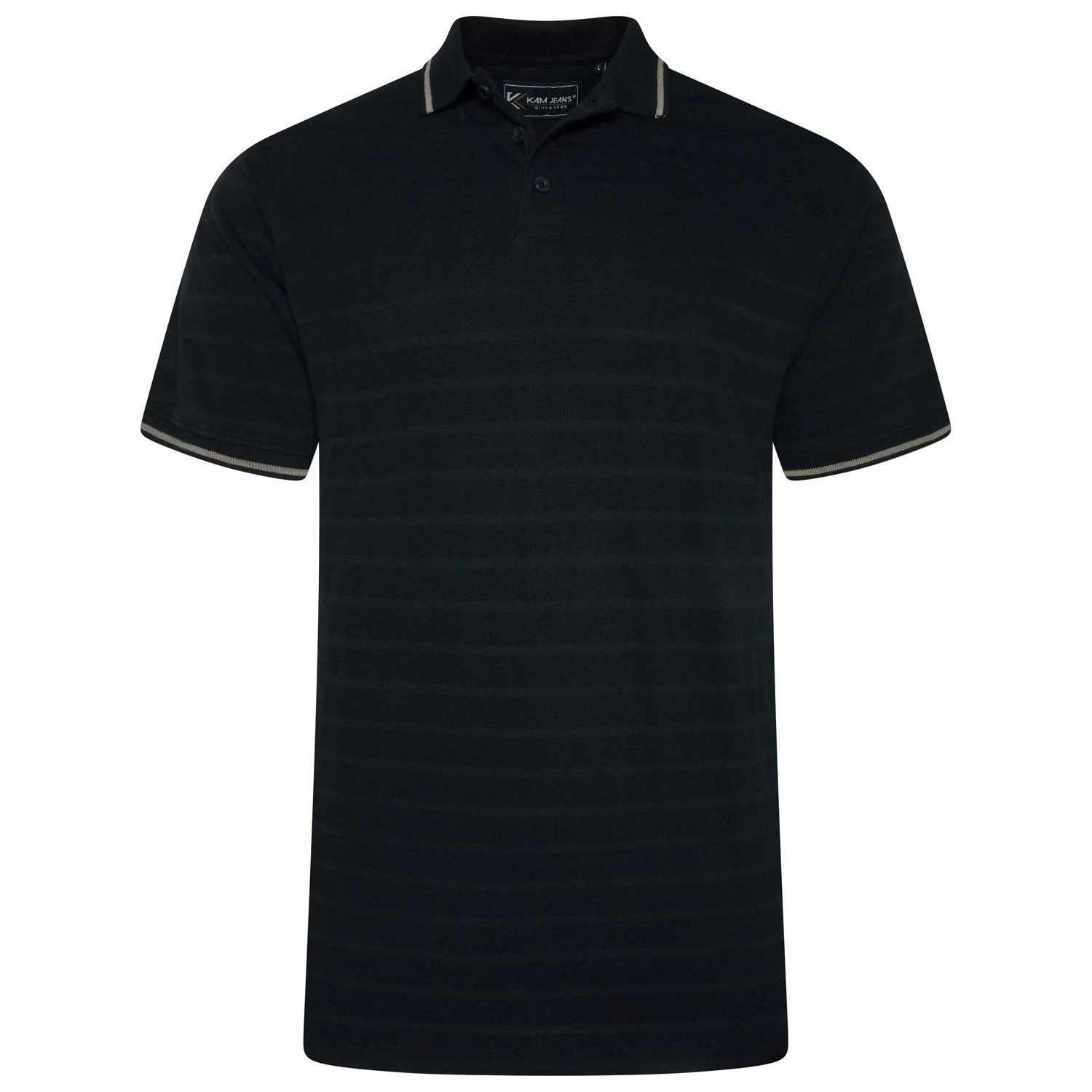 KAM Textured Tipped Polo For Men in 3 Colours, 2XL-8XL
