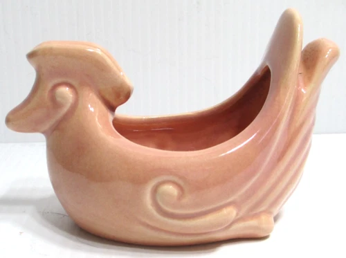 Vintage Red Wing Pottery Ashtray Gypsy Trail Duck Pink 2 3/4" T