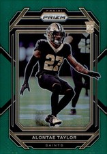 2022 Panini Prizm - Rookies Alontae Taylor #392 Green Prizm (RC)