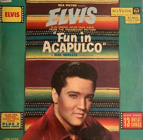 ELVIS PRESLEY-FUN IN ACAPULCO,SOUTH AFRICA ORIGINAL BLACK LABEL LP 1ST  PRESSING