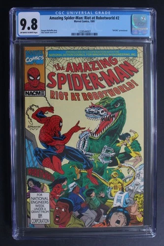 Amazing Spider-Man Riot at Robotworld NACME Promo 1991 Ultron 1of2 BEST CGC 9.8