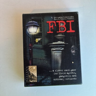 FBI CARD GAME by Wolfgang Kramer & Horst-Rainer Rosner - Phalanx Games COMPLETE