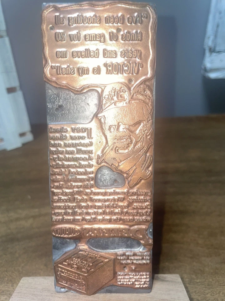 Placa de impresión de cobre Peters DuPont Victory Shot Gun Shell anuncio Foto 2 de 4