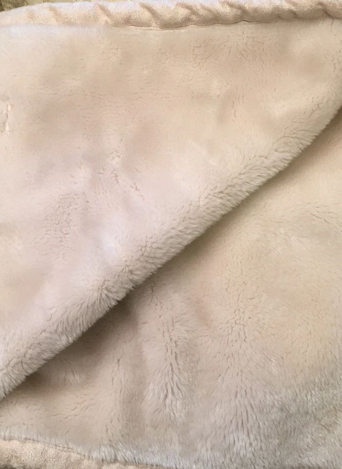 TCP The Childrens Place Baby Embroidered Blanket Teddy Bear Tan Ivory RARE - Image 3 of 3