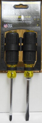 Klein Tools 85442 #2 Phillips + 3/16 Slot Cushion-Grip Screwdriver (Set of 2)