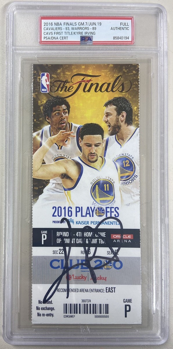 Kyrie Irving Signed Auto 2016 NBA Finals Game The Shot Ticket