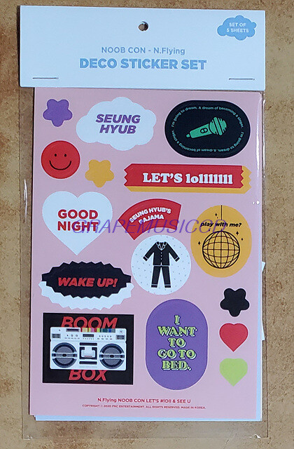 N.Flying NFLYING 2020 NOOB CON OFFICIAL GOODS DECO STICKER SET + 3 N.Flying NFLYING 2020 NOOB CON OFFICIAL GOODS DECO STICKER SET + 3