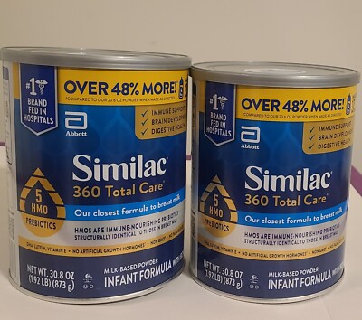(X2) Similac 360 Total Care Non-GMO Infant Formula w/Iron 30.8oz EXP 04/2026