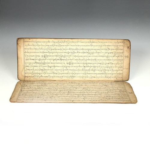 ANTIQUE SUTRA MANUSCRIPT BOOK PIGMENT ON PAPER BUDDHISM BURMA MYANMAR 19TH C. - Picture 4 of 8