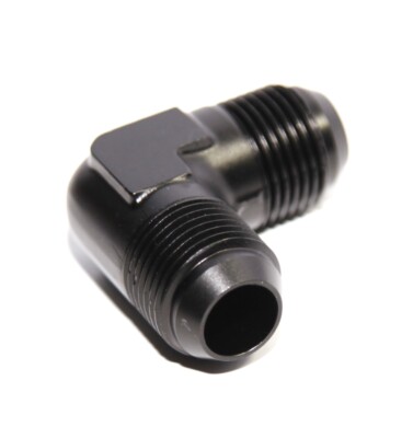 AN10 10AN Male to AN-10 Male 90° Deg Swivel Fuel Oil Gas Line Fitting Black