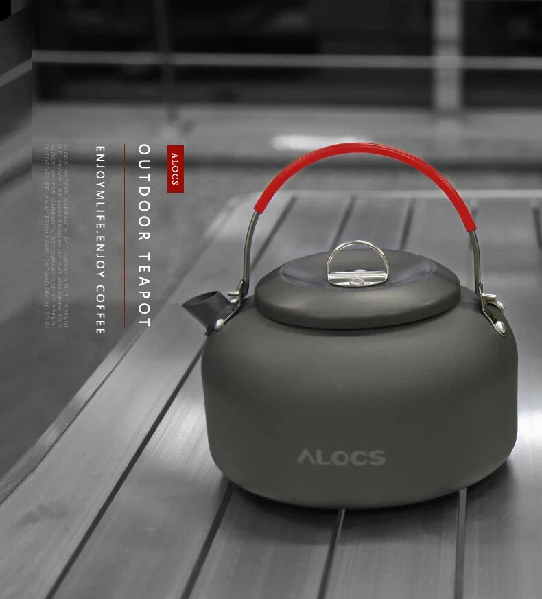 ALOCS Outdoor Water Kettle Teapot Coffee Pot 1.4L Aluminum Picnic Camping Hiking - Image 3 of 4