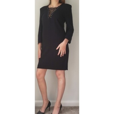 black dress with gold embellishment Black Short Embellished Dress with Gold Tassels L