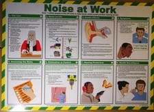 Noise AT Work Health Safety Poster Laminated (590 x 420mm) Sitesafe