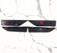 Audi RS5 (B9) Blackline Fender Badge Door Emblems Black 4-set Logo Full Set