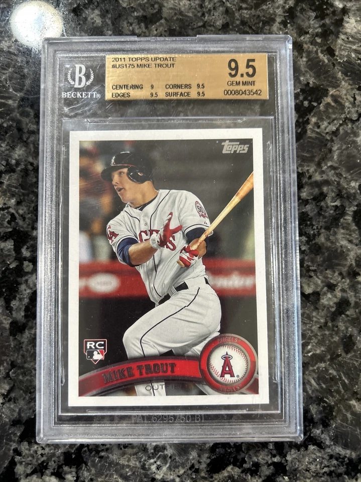 2011 Mike Trout rookie card BGS 9.5 Topps Update - Image 2 of 4