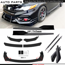 For Honda Civic Si Sedan Coup Front Bumper Lip Spoiler Side Skirt Splitter Side