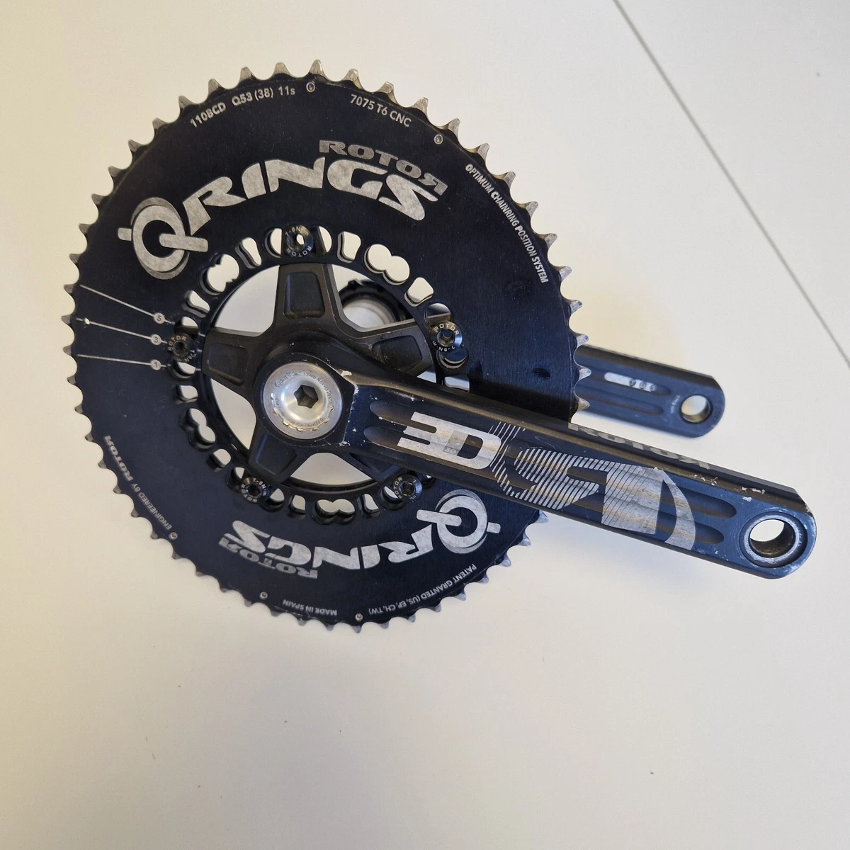 Rotor 3D Crankset Oval Q Rings 53 39 11speed 172.5mm crank arm length