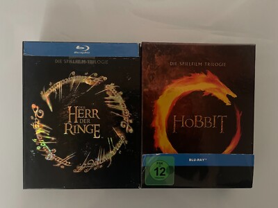 HERR DER RINGE 1 - 3 und DER HOBBIT 1 - 3 auf insgesamt 9 Blu Rays + 3 DVDs