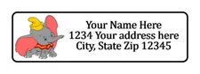 800 Dumbo Personalized Return Address Labels. 1/2 inch by 1 3/4 inch