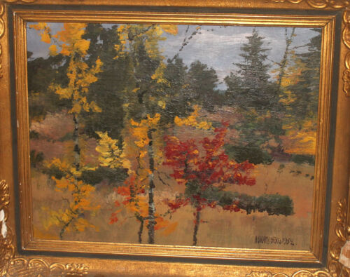 1952 Post impressionist oil painting landscape signed - Picture 2 of 12