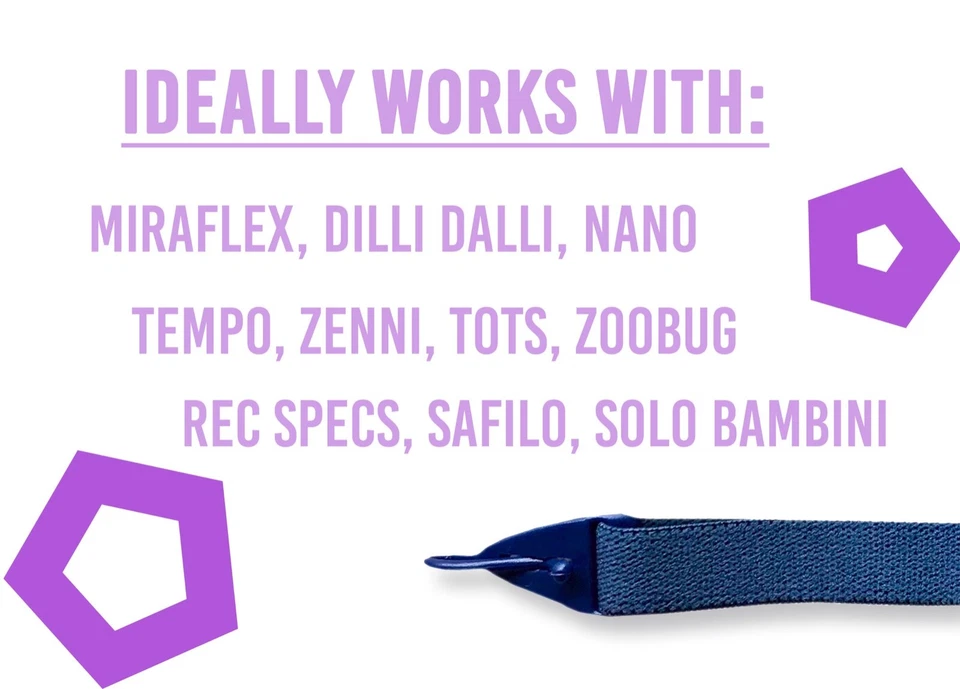 儿童眼镜带眼镜男孩女孩 Miraflex 弹性支架可调节 — 第 4/4 张图片