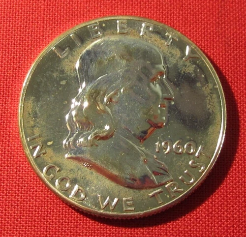 1960 (P) Philadelphia Proof Franklin Silver Half Dollar - Actual Coin 1651