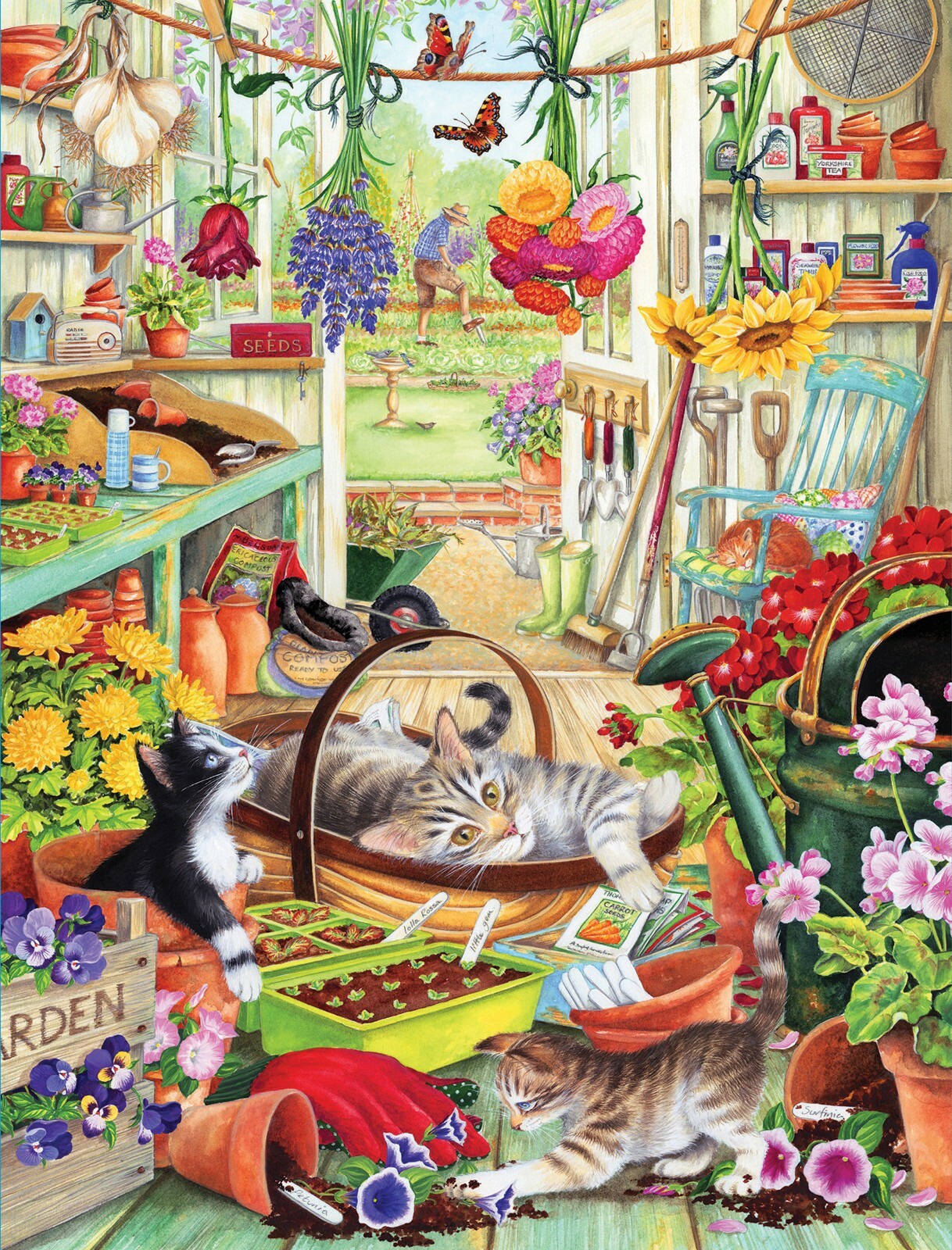 Jigsaw Puzzles 1000 pieces - Allotment Kittens