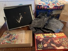 Vintage 1967 Hasbro Lite Brite With Original Pegs Sheets Working Original Box