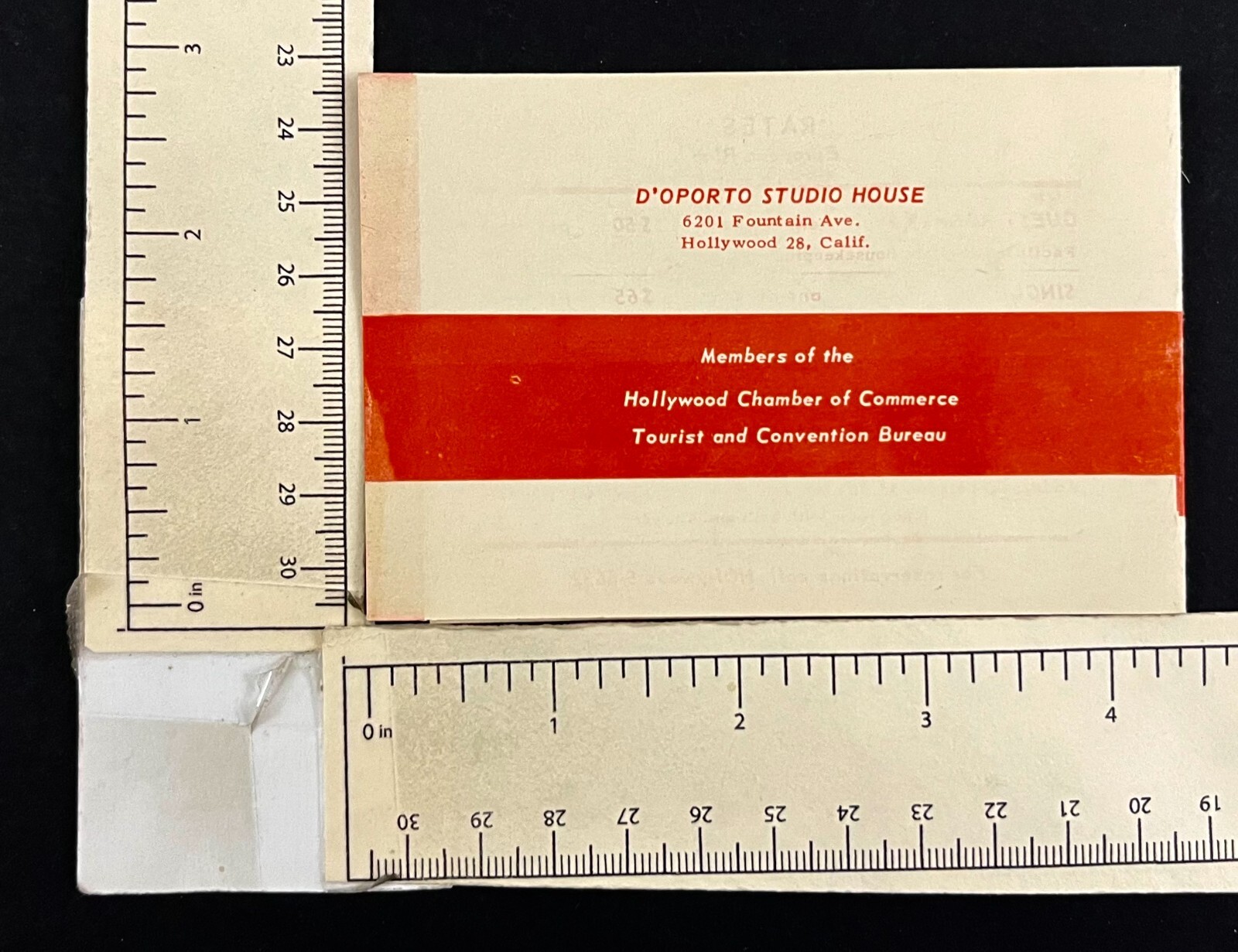 1950s Hollywood CA D'Oporto Studio House European Rates Vintage Travel