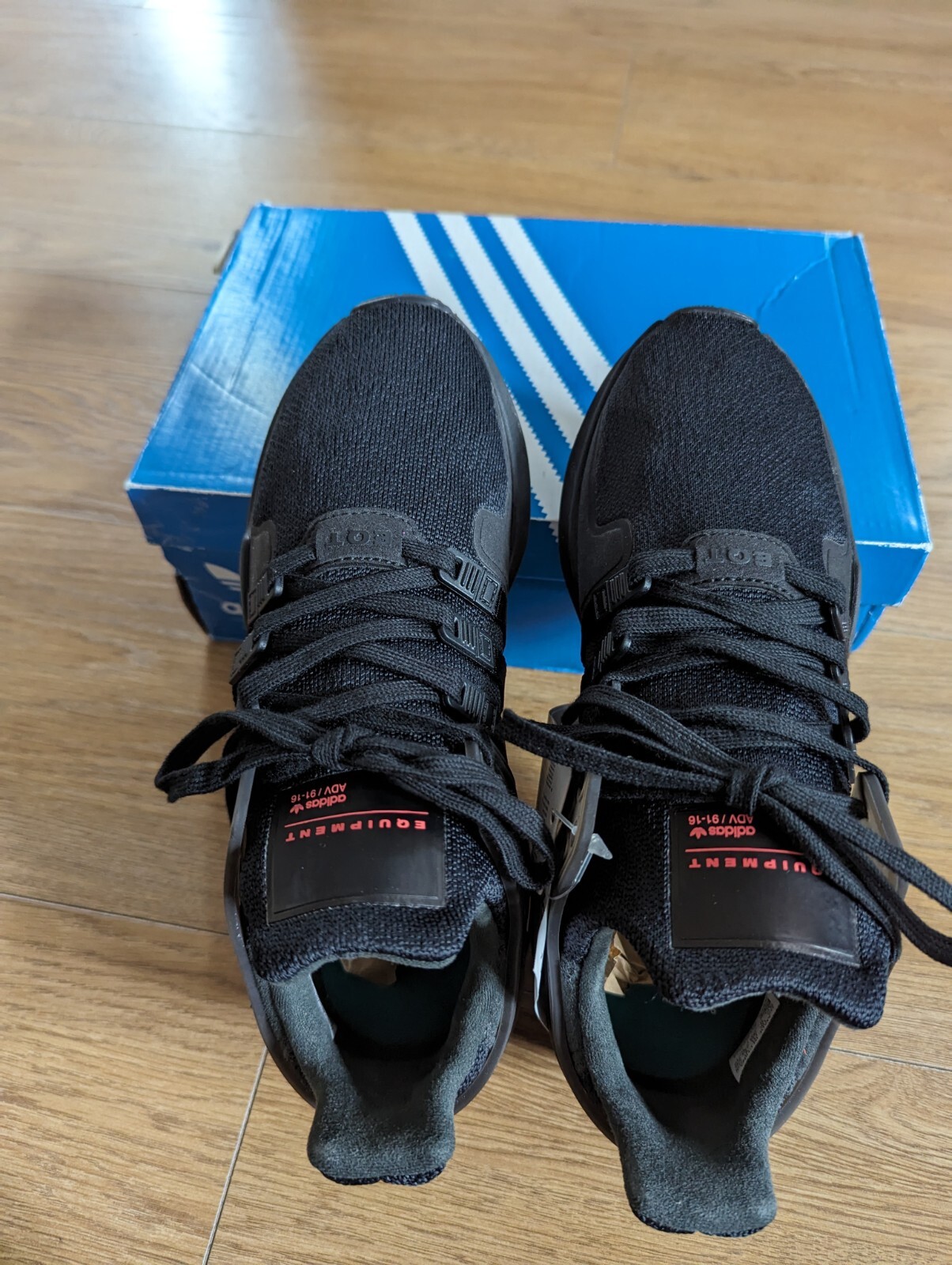 adidas Originals EQT Support ADV Junior Youth Casual Trainers Shoes in Black adidas Originals EQT Support ADV Junior Youth Casual Trainers Shoes in Black
