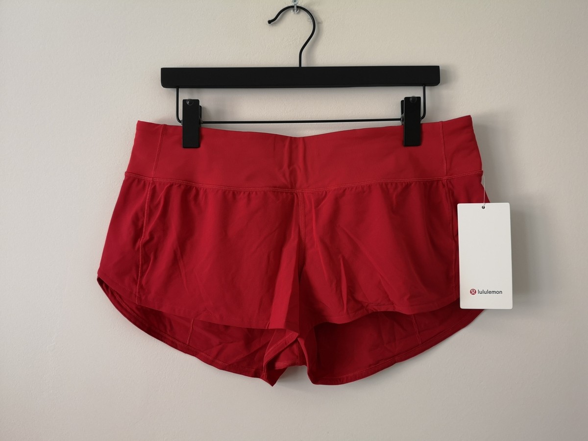 Lululemon ワークアウトトップ　US6 日本M NWT LULULEMON DKRD Red LTWT Speed Up Low Rise 2.5