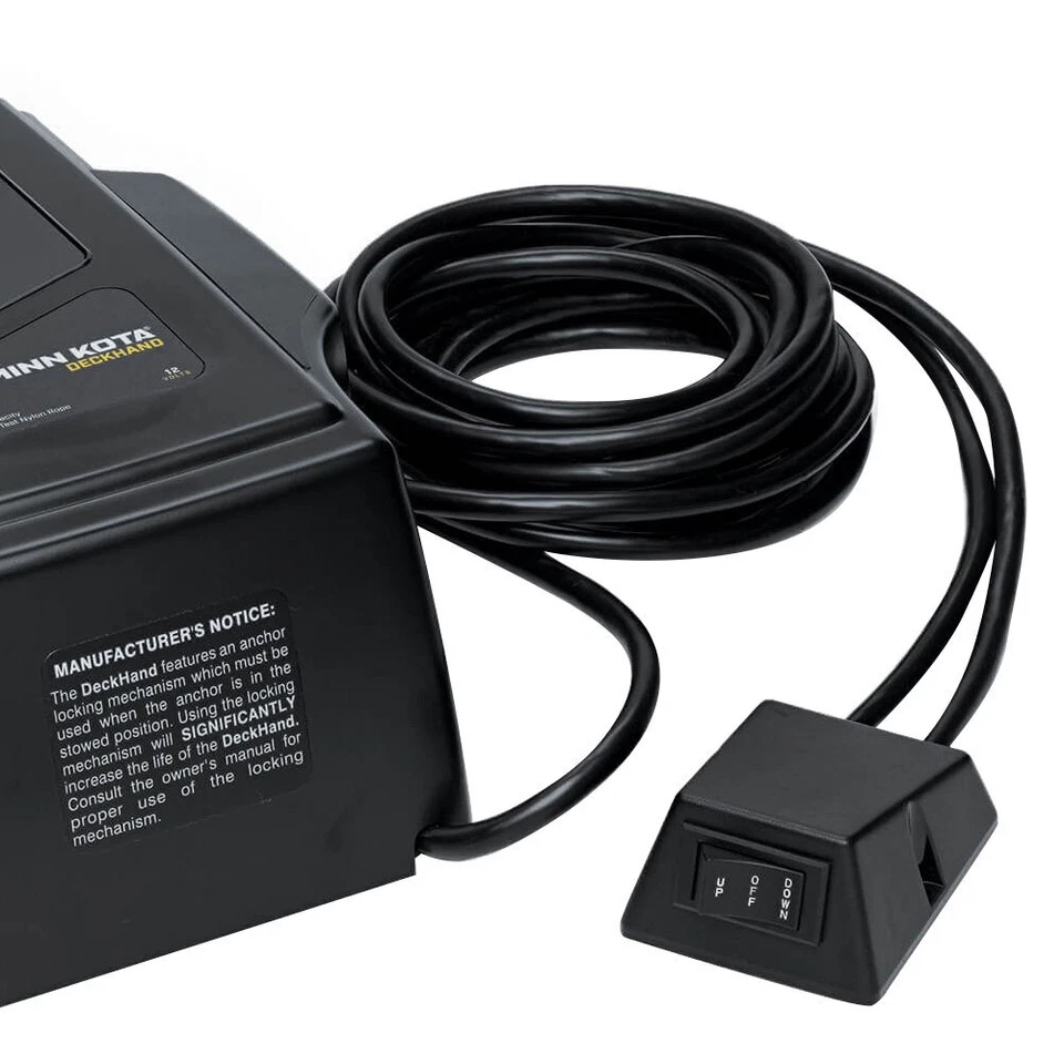 Minn Kota Deckhand 25R 电动锚绞车 25 磅 带有线遥控开关 — 第 2/4 张图片