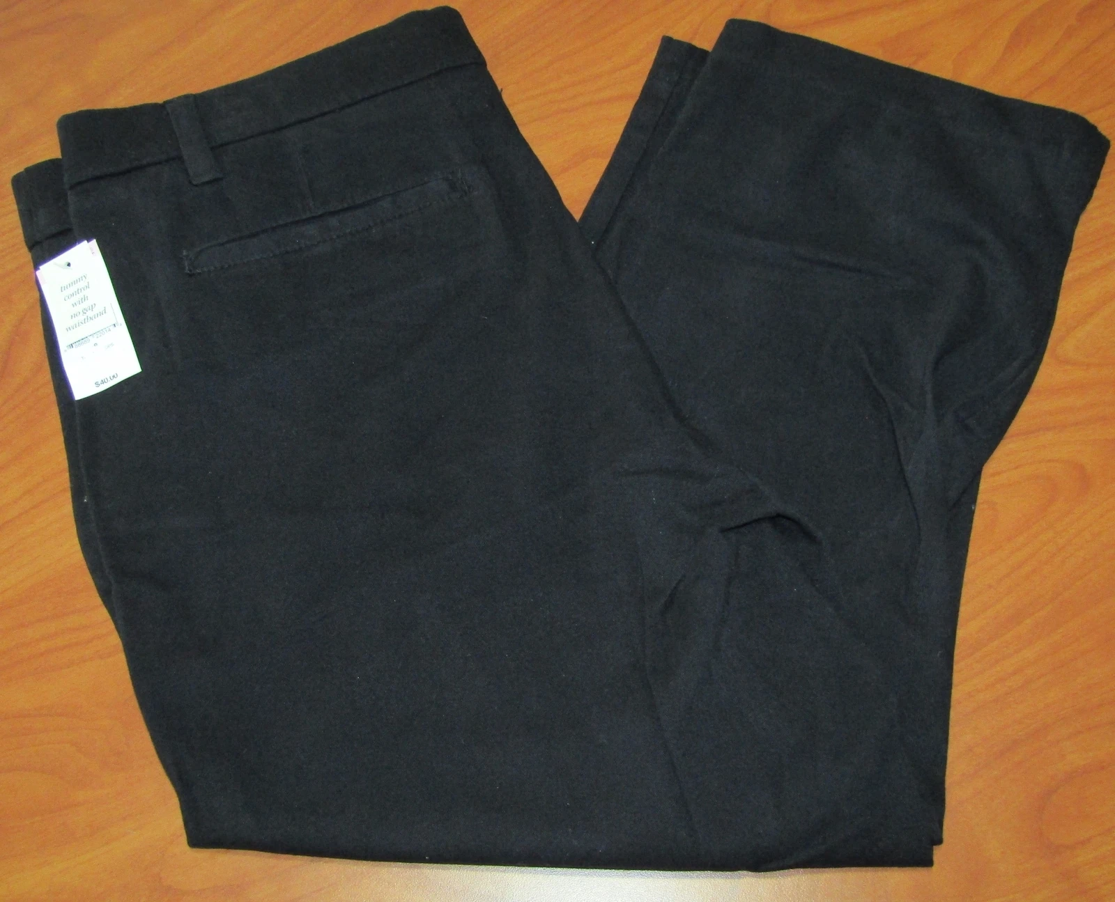 NEW LAURA SCOTT WOMENS BLACK TUMMY CONTROL CROPS PANTS SZ 8 12