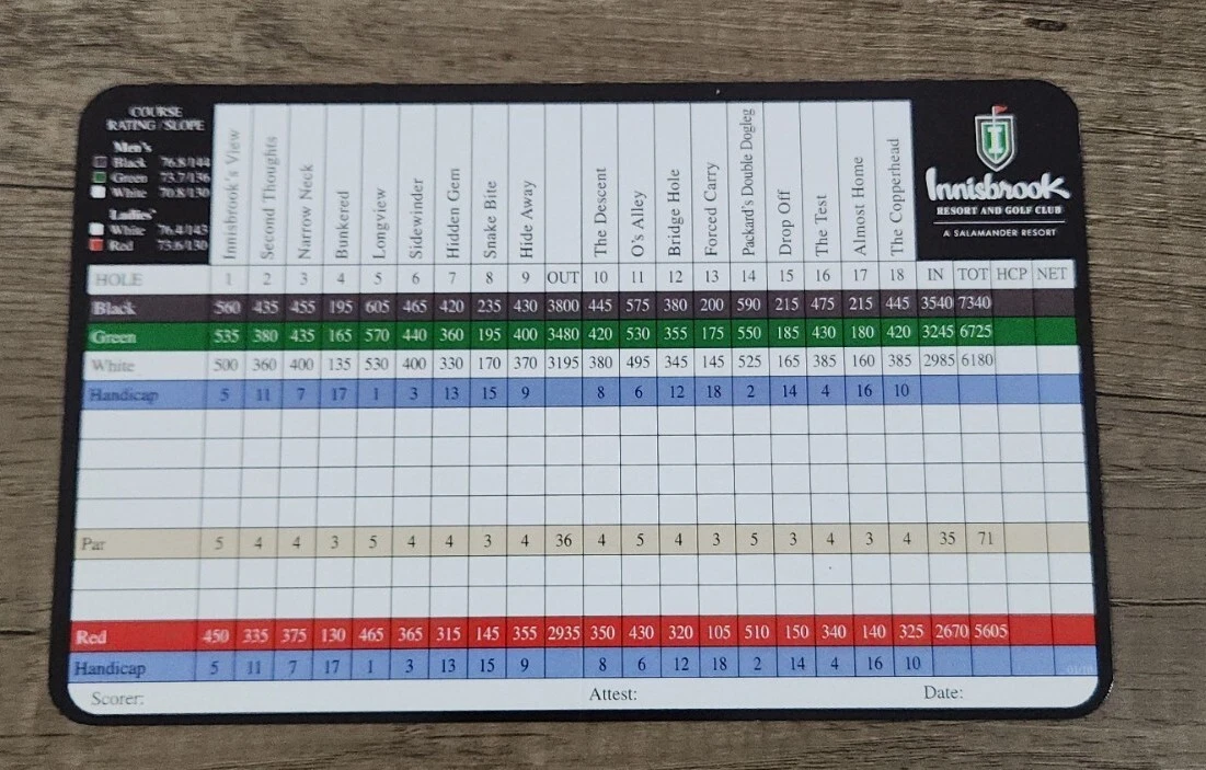 LEE JANZEN Signed Autographed Innisbrook Copperhead Scorecard | eBay
