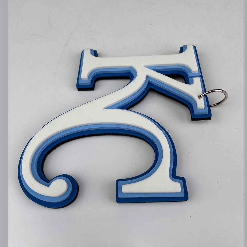 Nuevo MLB KANSAS CITY ROYALS TURQUESA Jumbo Gran Abanico Cadena Collar Espuma MI EE. UU. Foto 2 de 3