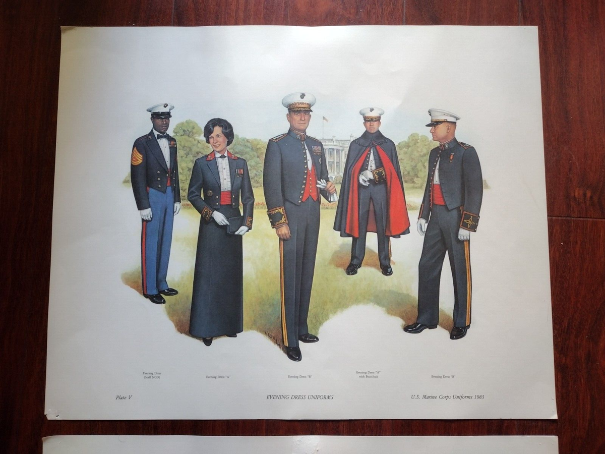 RARE U.S. MARINE CORPS EVENING MESS DRESS UNIFORMS 1983 DONNA J NEARY  OFFICERS | eBay