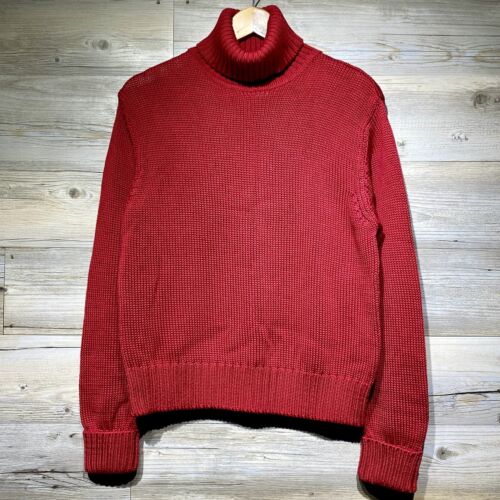Talbots Vintage Turtleneck Sweater Women Large Red