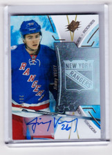 2016 2016-17 SPx JIMMY VESEY BLUE ROOKIE AUTOGRAPH 20/65 R-JV NEW YORK RANGERS