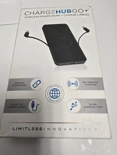 Charge Hub Go+ Wireless Power Bank And Charge Cables By Limitless Innovations 
