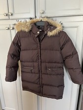 Girls Bon Pointe Parka Coat with Detachable Hood Brown Size 12