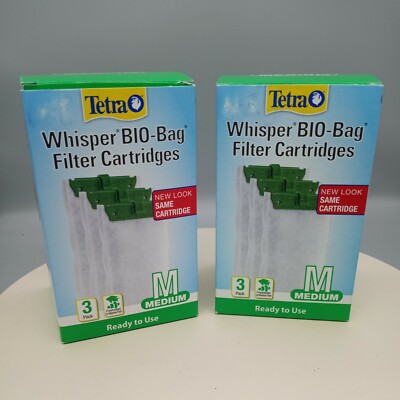 Tetra Wisper Filter Cartridges Lot Of 2 3 Pack Fish Tank Filters Fresh or Marine