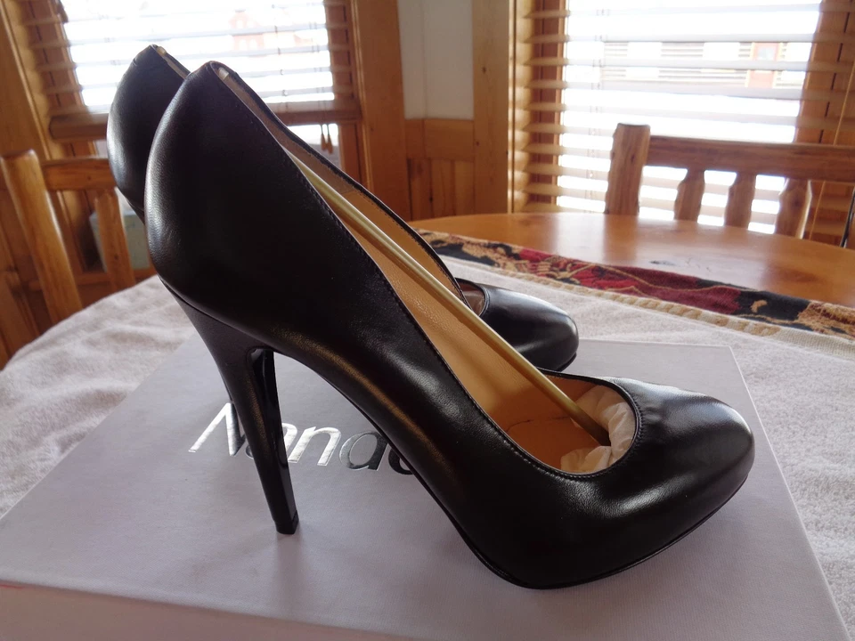 WOW NUEVO EN CAJA Nuevos Zapatos de Tacón Alto $750 NANDO MUZI Italianos W Talla 38 L@@K! Foto 3 de 4