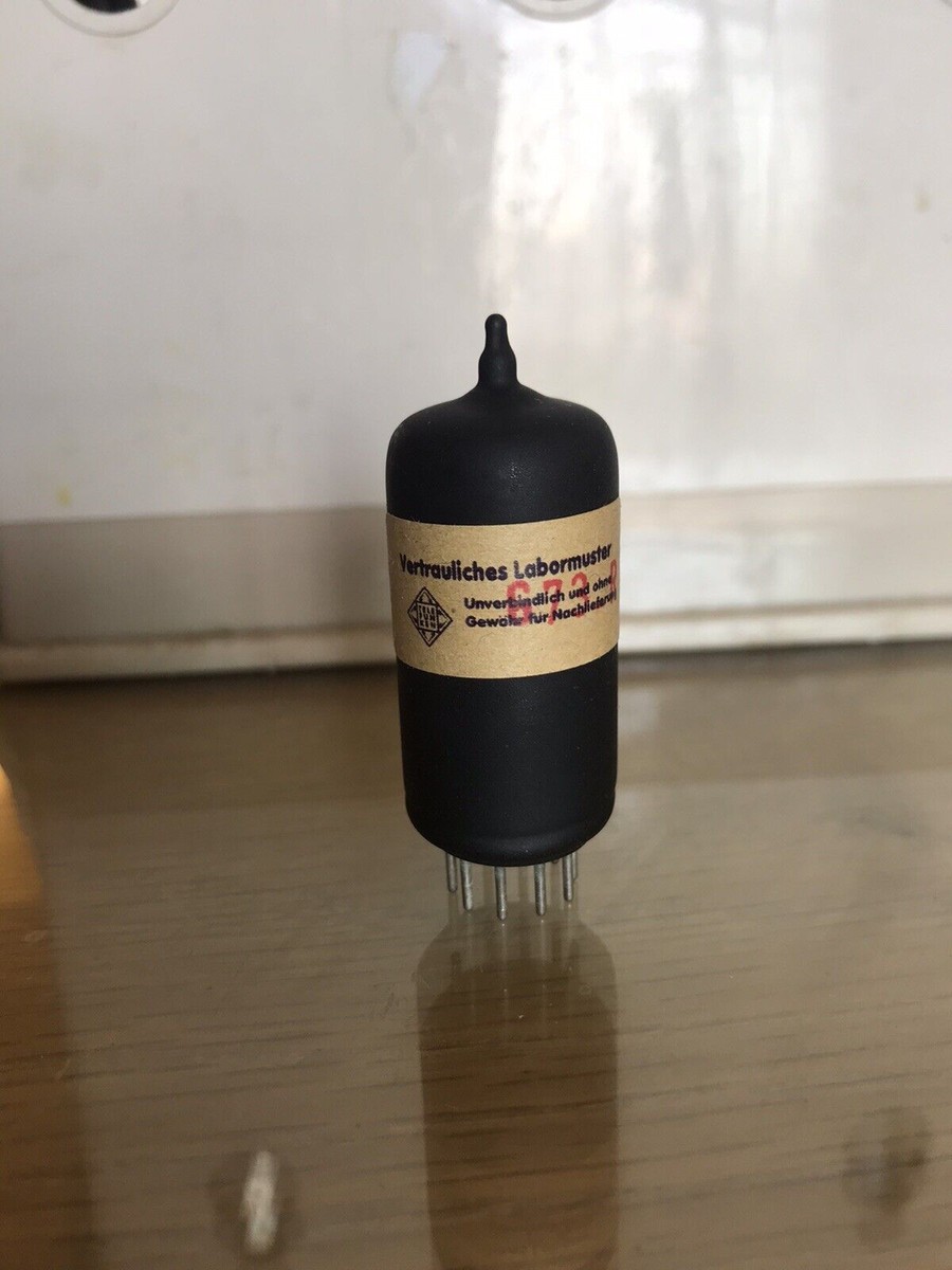 Telefunken G73-R ECC82 12AU7 ECC802S Black Coated Glass, NOS