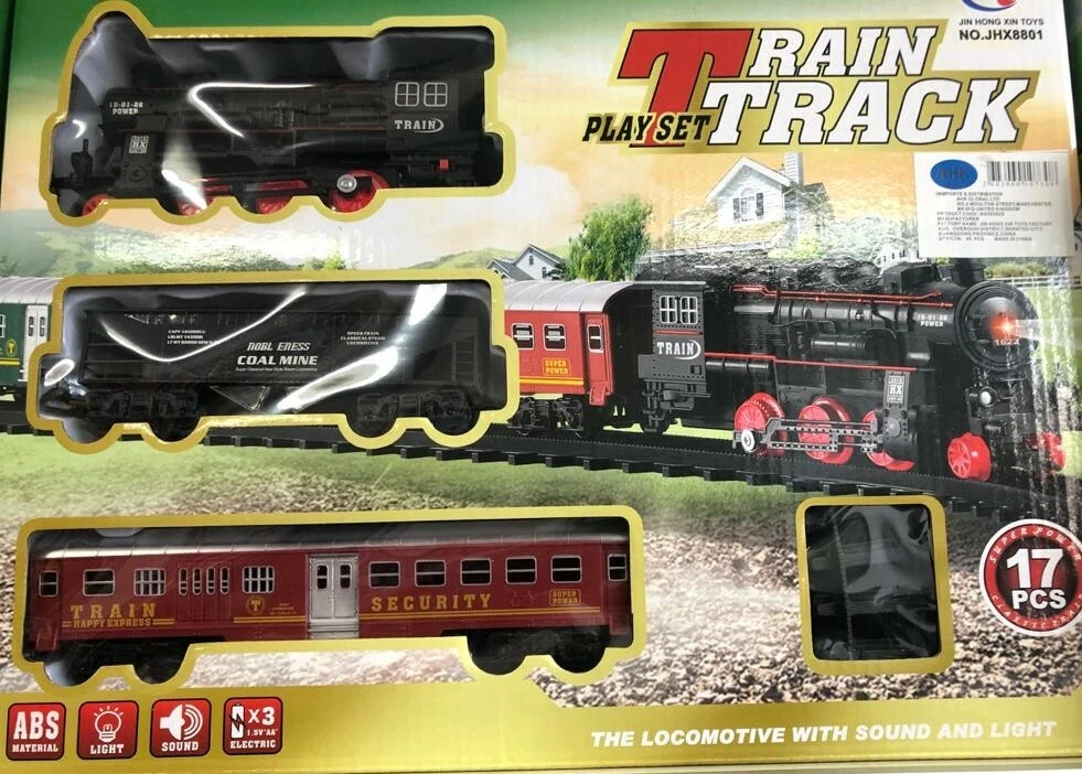 Classic Battery Operated Train Set With Tracks Light Engine
