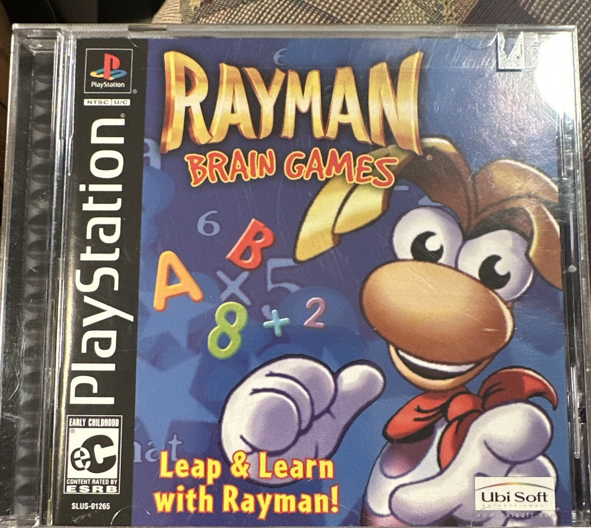 PS1 PLAYSTATION Game RAYMAN Brain games Complete CIB Black