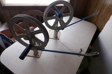 PAIR of good used Mac Jac downriggers 8" spool, home made mount fishing trolling
