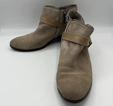 Sam Edelman Phoenix Boots Booties Shooties Womens 7.5 Beige Cowboy Harness