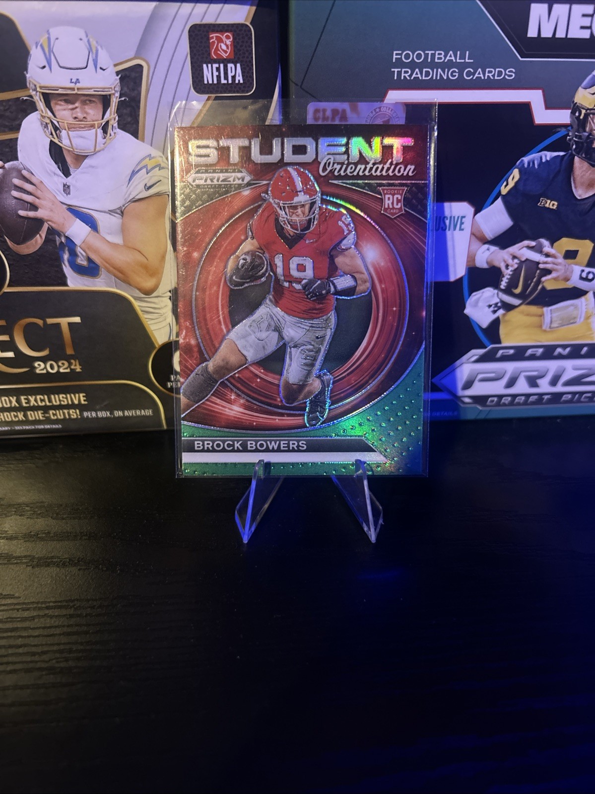 2024 Prizm Draft Picks Brock Bowers Student Orientation Green Prizm RC #SO-BB