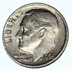 # C1081   U.S.   ROOSEVELT DIME    COIN,  1965